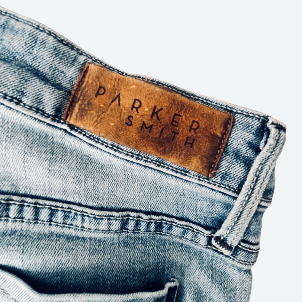 Parker Smith Mid Rise Ankle Crop Light Blue Straight Leg Jeans Sz 28/6 - Picture 11 of 11